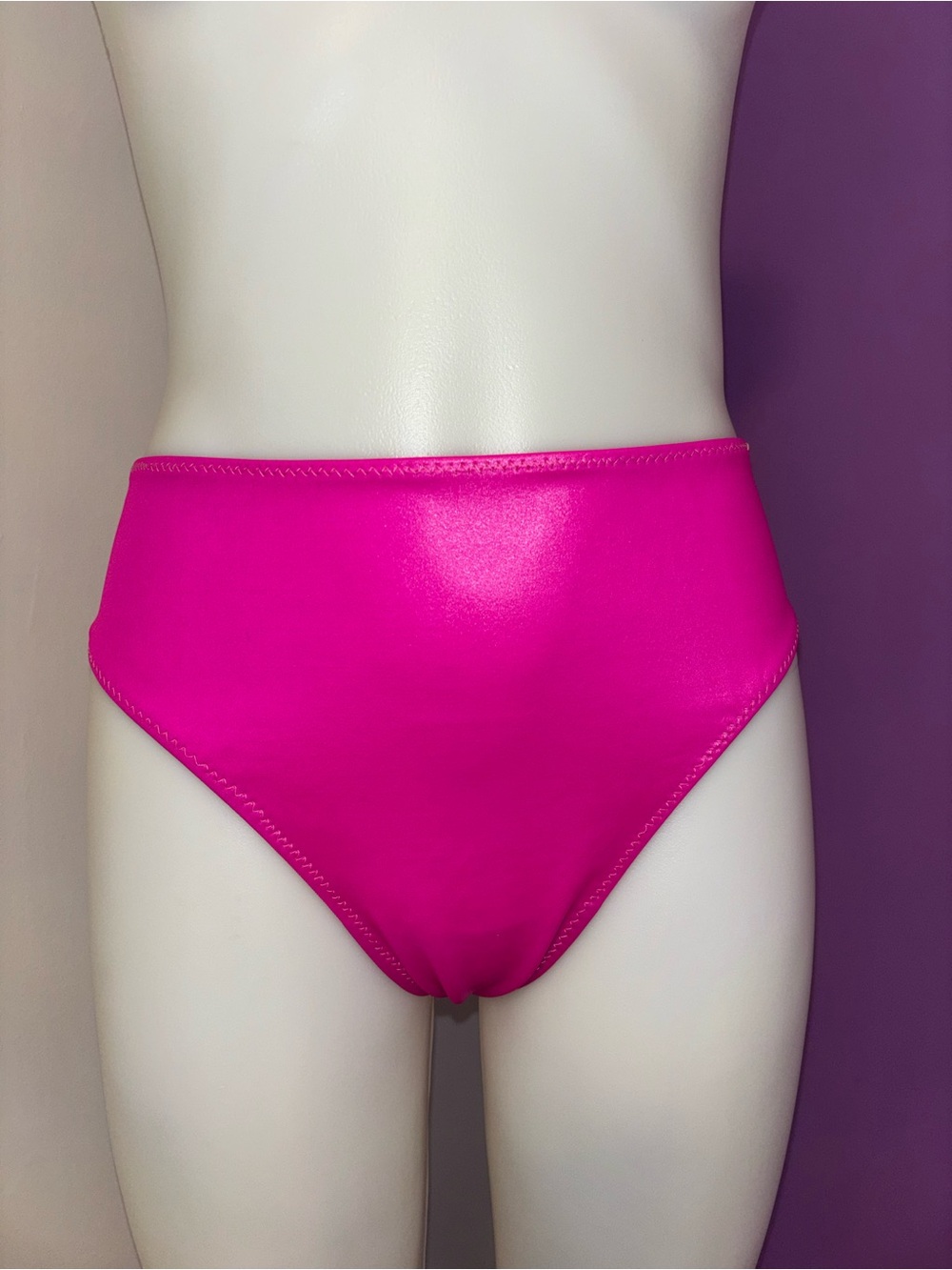 High Waist Thong Rave Bottoms Pink Size Medium